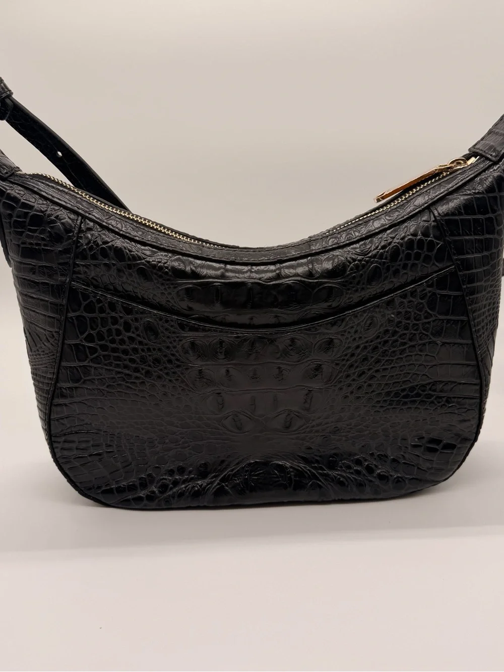 BRAHMIN Corinne crossbody, black damson, genuine leather leopard